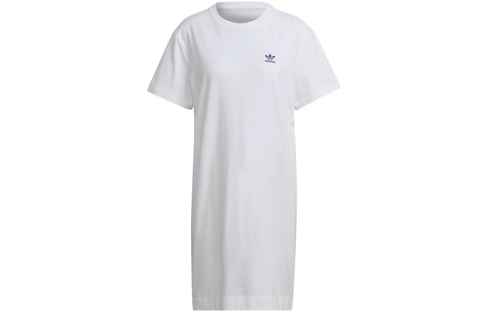 

Adidas Originals Short Sleeved Dresses Women s White Crew Neck Moderate HL6613 M