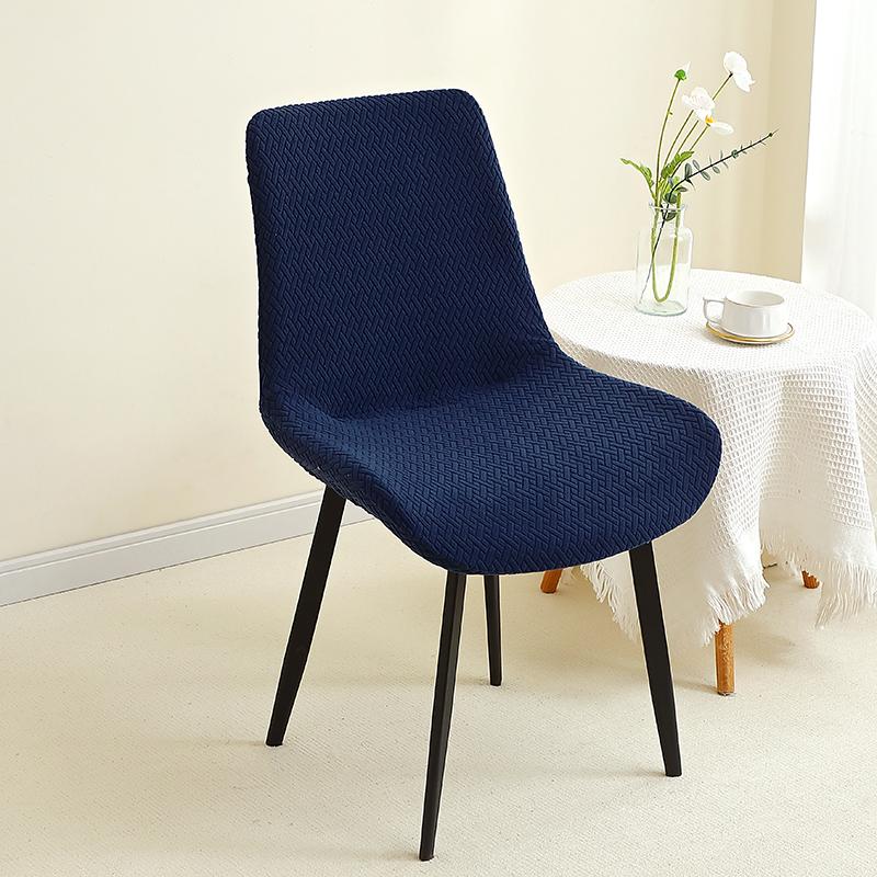 Jacquard Curved Chair Cover Anti-slip Stretch Dining Chair Covers All-inclusive Furniture Protector Funda Silla Housse De Chaise
