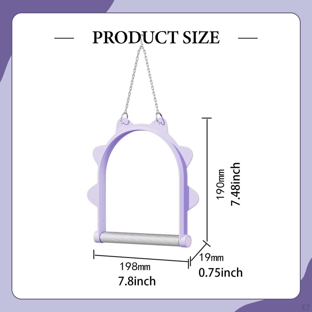 Parrot Swing Hanging Toy Chewing Perch Cage Accessory for Black Small Sized Birds Tiger