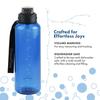 GRANDTIES Sports Tritan Plastic Water Bottle with Straw, Removable, Leakproof, BPA-Free, Dishwasher Safe, Travel Water Bottle with Strap ? Reusable Wa