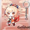 Portachiavi Acrilico Genshin Impact da 12cm Accessori Zaino Studente Hu Tao Yoimiya Zhongli Raiden Shogun Accessori Regali per Feste
