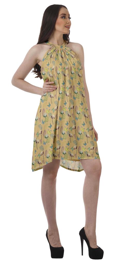 Moomaya Sukienki halter z nadrukiem Kobiety Wysoki dekolt Bez rękawów Tunika Kobiety