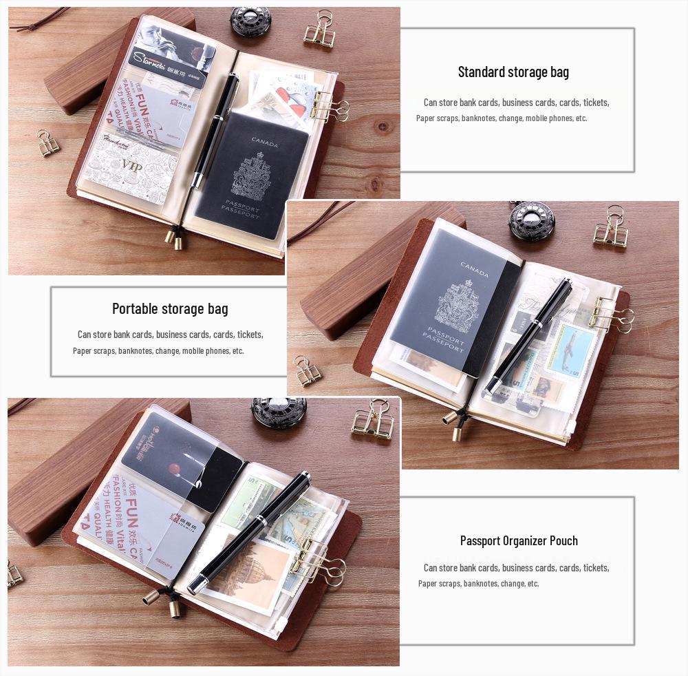 Echtes Leder Retro Reise-Notizbuch - Crazy Horse Finish, Hochwertiger Business-Planer mit eingraviertem Logo
