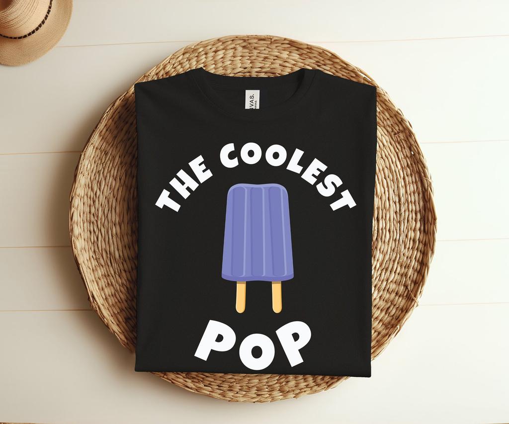 Coolest Pop Funny Fathers Day Shirt Cool Dad Joke Tee, Mens T Shirt, Gift For Dads Daddy Father Shirt, Birthday Christmas Present,