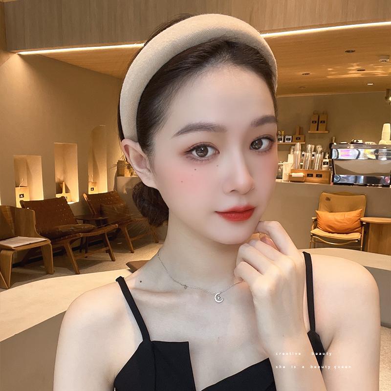 High Head Hairpin Sponge Headband Wide Brim Women's All-match Net Red Go Out Wash Face Hair Pressing Headband Headwear