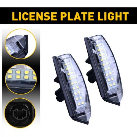 2x LED White Plate License Lights 6000k Waterproof Fit 2001-05 Lexus IS300 Sedan