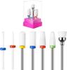 7 Pcs Ceramic Milling Cutters Set For Manicure Combined Removing Gel Polishing Nail Drill Bits Kit Tools