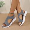 Women's Shoes Summer Comfortable Casual Sports Sandals Women's Beach Wedge Sandals Women's Mesh Knitted Roman Sandals