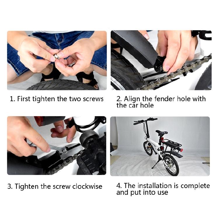 Tire Splash- Mudguard Front Rear for Fender for  cycle E-Bicycle Kickstand