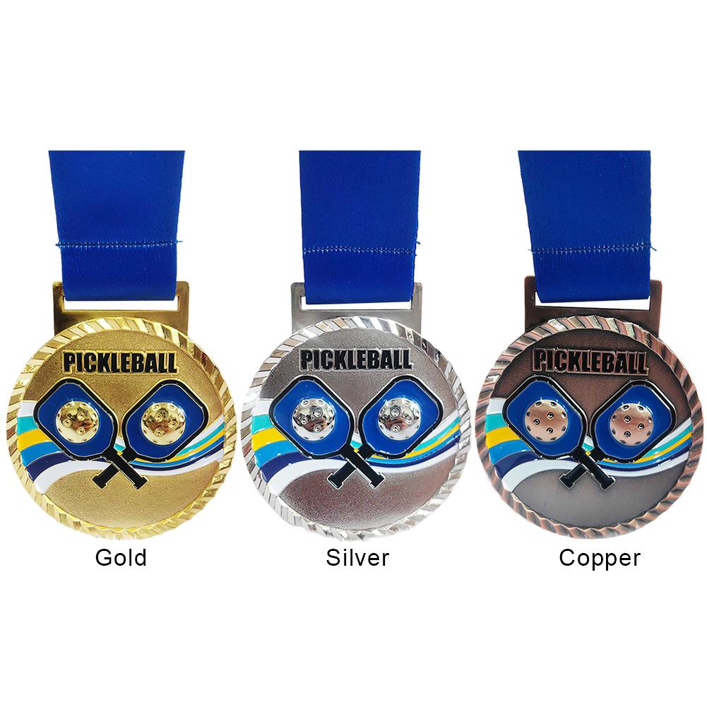 Medalha de Pickleball 6,8cm Medalha de Ouro/Prata/Bronze Medalha de Metal Medalhas de Vencedor Medalhas de Premiação de Pickleball para Jogos Competições Esportivas
