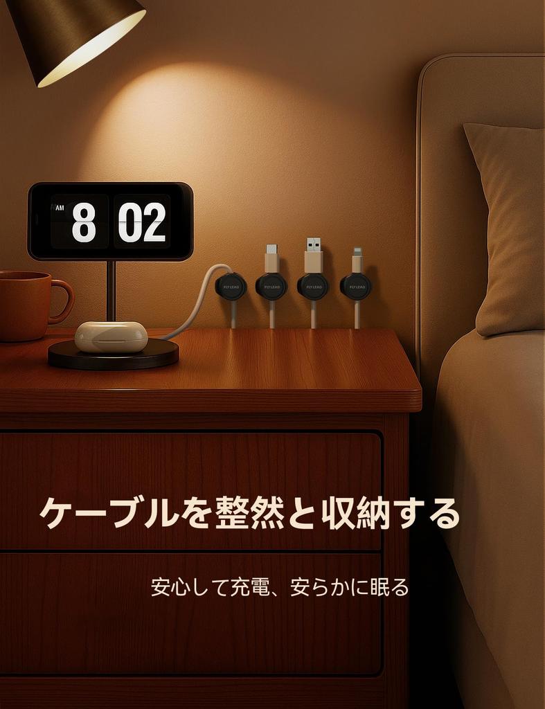 [Set of 8, Magnetic] Cable Holders, Cable Clips, Cable Management, Smooth Cable Adjustment, Cord Holder, Desk, USB Cable Storage, Strong Adhesive,