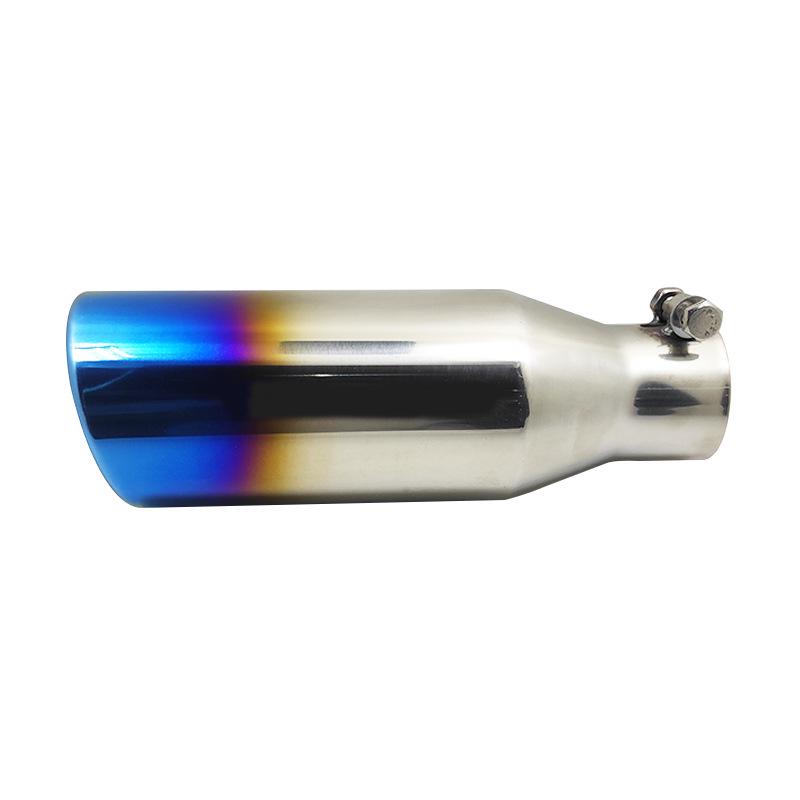 Mirror Silver Stainless Steel Car Tailpipe Muffler, 6.4cm Diameter Decoration