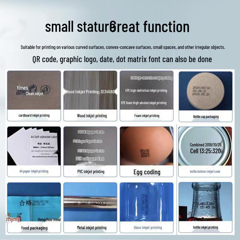 Handheld Portable Inkjet Printer with Handle for Date, Batch, Serial Number, and Barcode Coding