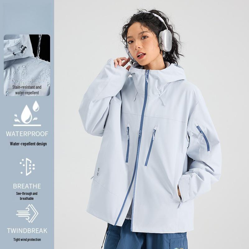 Luotuo Unisex 3-in-1 Windproof Waterproof Warm Outdoor Jacket Set for Mountaineering XL