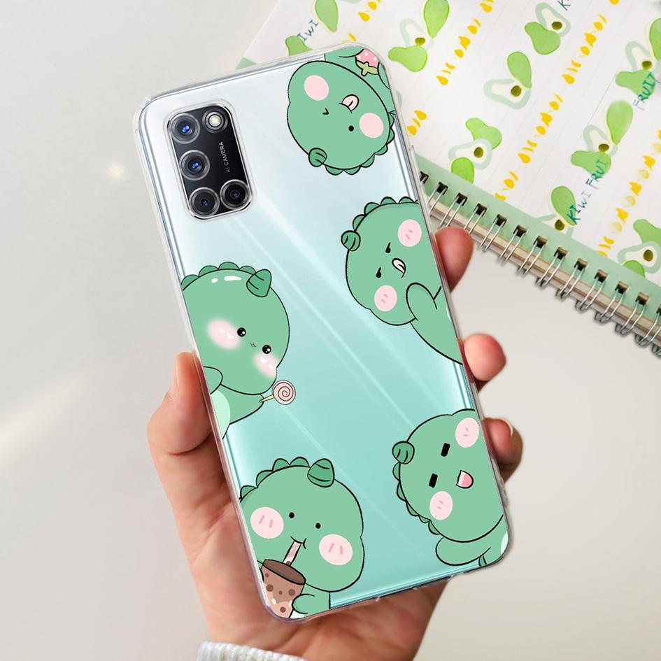 For OPPO A92 Case CPH2059 Fashion Marble Butterfly Clear Funda Soft Silicone Phone Cover For OPPO A72 A52 CPH2061 CPH2067 Bumper