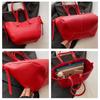 Chic Korean Style Faux Leather Tote Bag for Women, Spacious Structured Shoulder Handbag, Casual Commute Work Bag KTB
