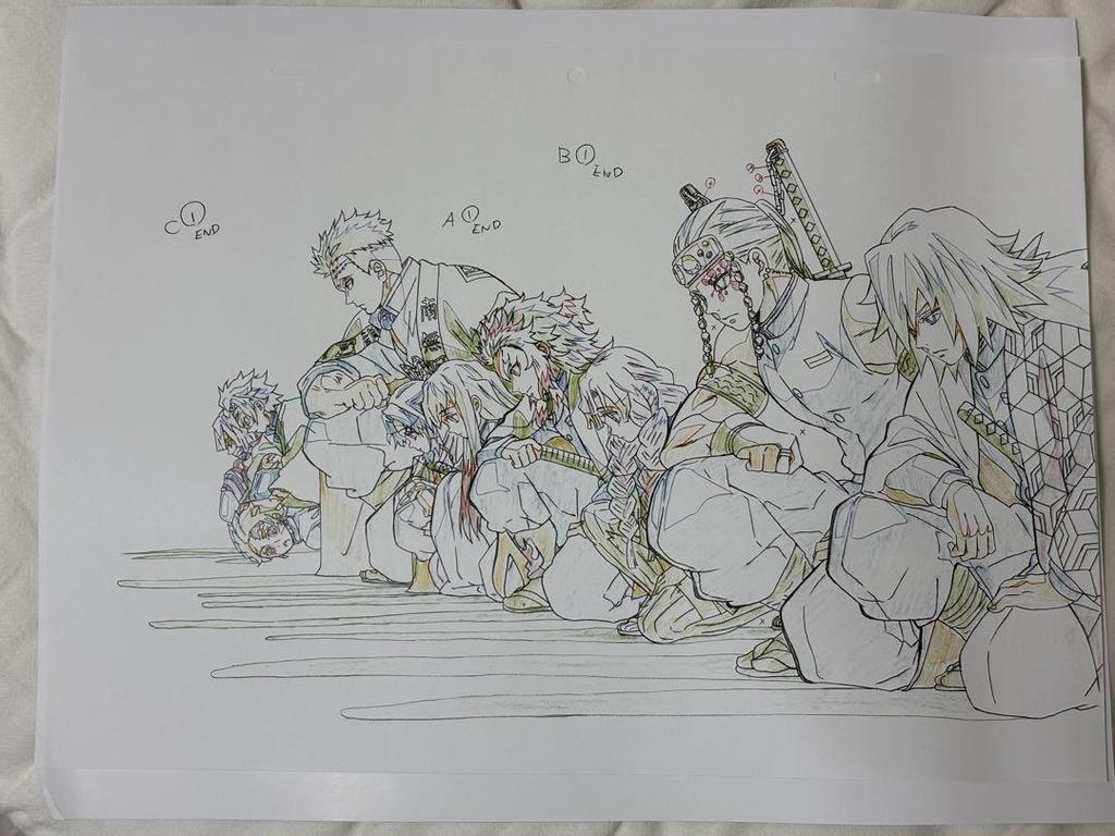 [USED] Demon Slayer: Kimetsu no Yaiba Purchase Bonus: Replica Original Artwork - Hashira Meeting