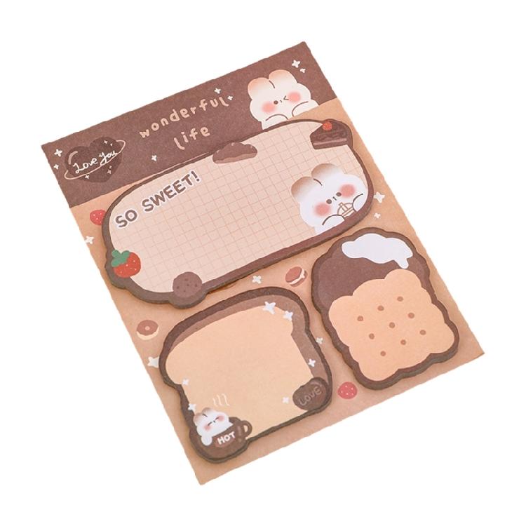 60 Sheets Funny Animal Note Pad Adhesive Notes Paper Pocket Memo Pad Reminder On Book Journal Notebook Planner Calender