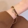 Leather Elegant Coffee Star Bracelet For Women Trendy Artistic Accessory Winter