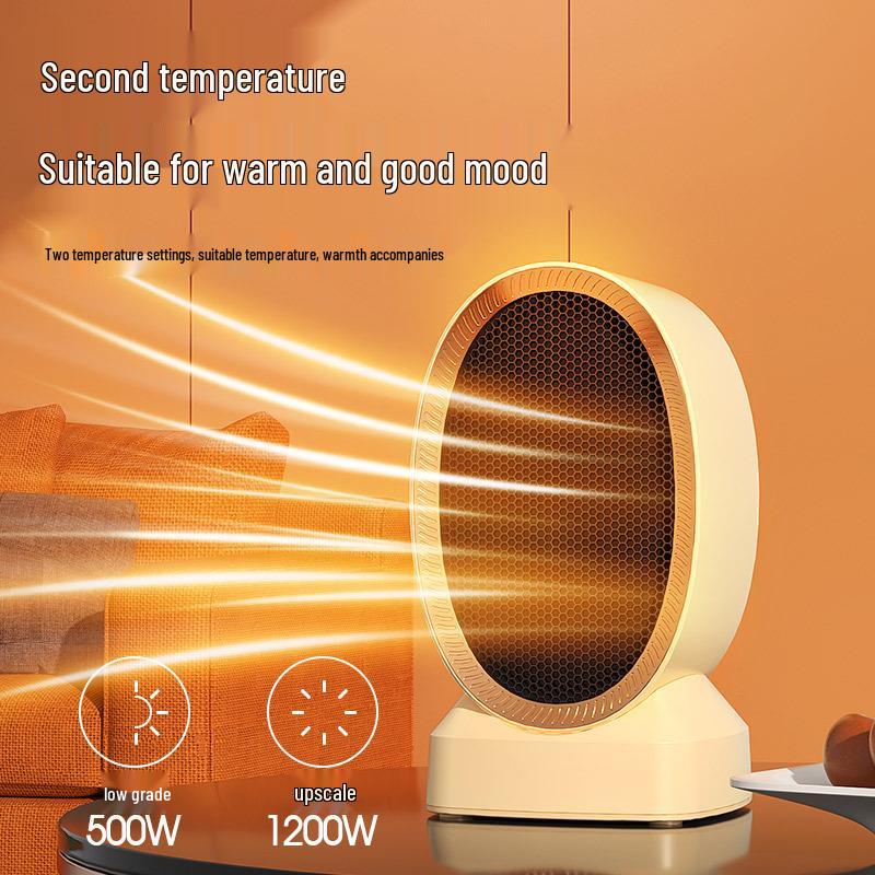 Quick Heat PTC Electric Fan Heater for Living Room & Bedroom - Low Noise, Safe Tip-Over Feature