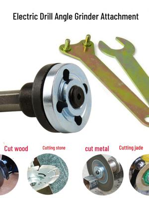 Angle Grinder Conversion Kit for Drill - Includes Polishing & Grinding Discs, Cutting Discs, and Rod Set