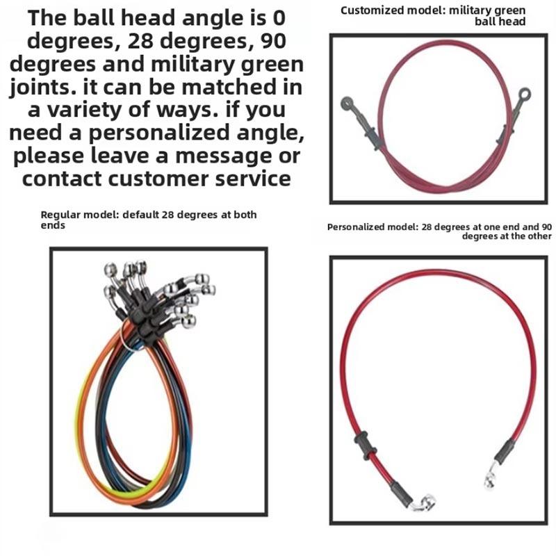 50 cm - 120 cm Modifica Moto Tubo Freno Tubo Olio Freno a Disco Gola Acciaio Freno Tubo Freno Tubo Freno Universale Linea Freno