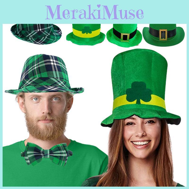 St. Patrick's Day Irish Leprechaun Shamrock Velvet Hat Adult Fancy Dress Accessory