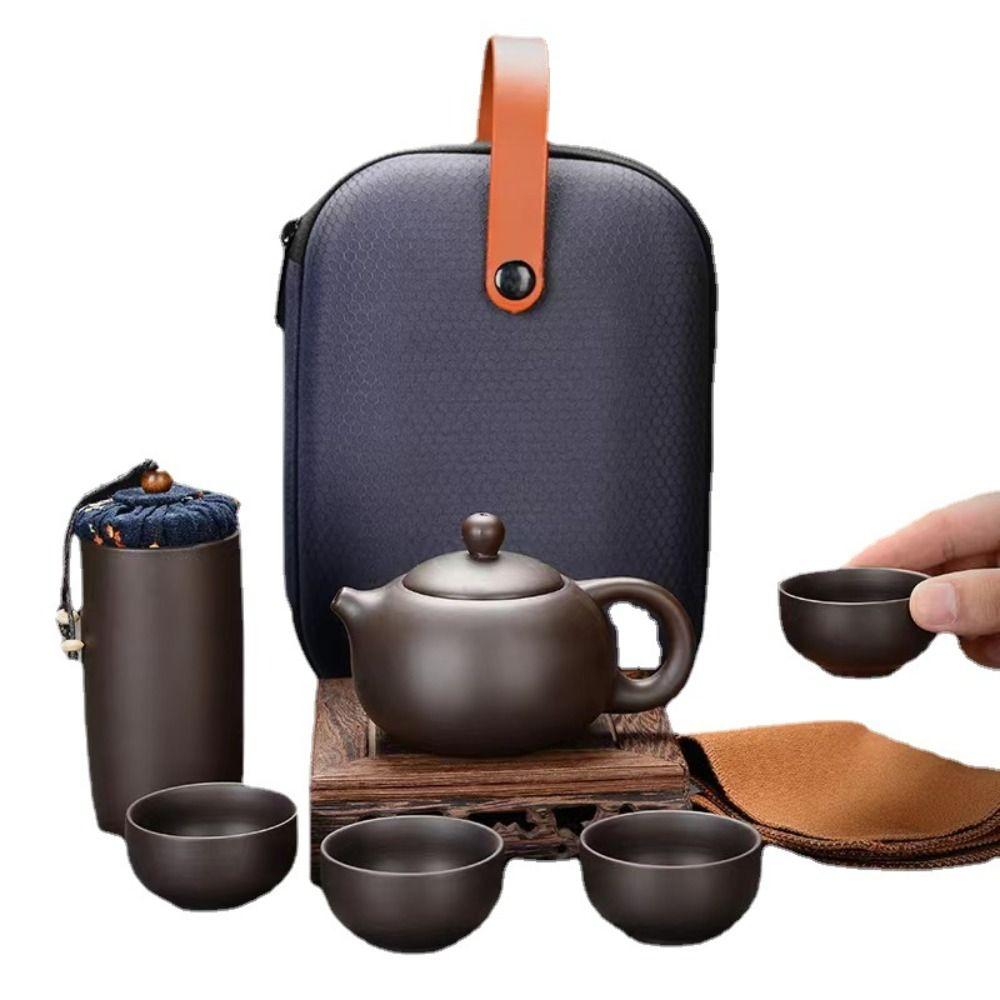 Teaware Teapot Teacup Kit Portable Kung Fu Tea Cups Chinese Tea Pot and Cup Set  Offices