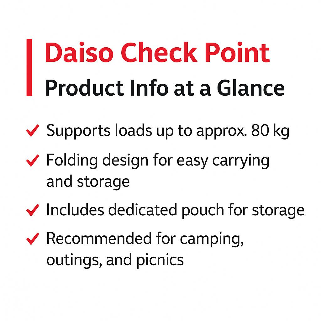 Daiso Opvouwbare Campingstoel