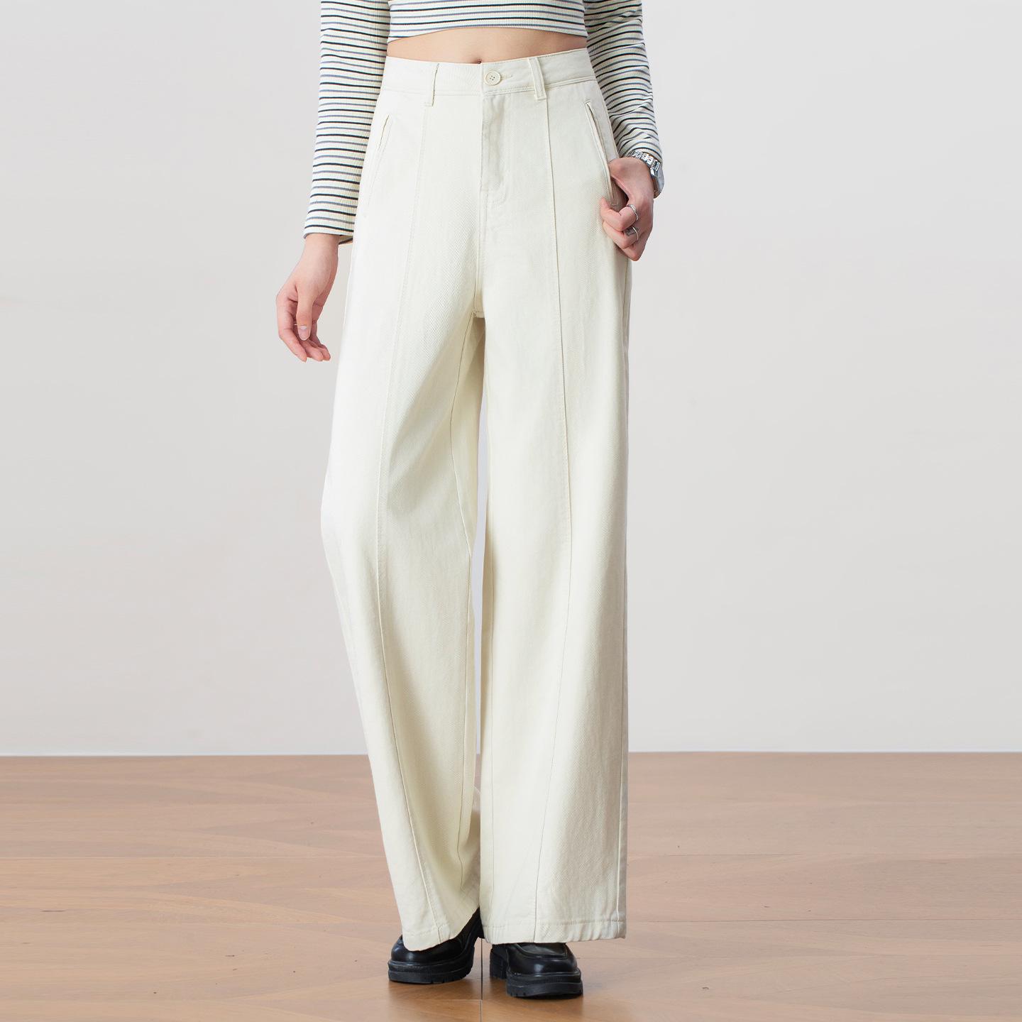 2025 Autumn Women s High-Waisted Slimming Straight-Leg Trousers: High-End Light Luxury Casual Pants 26