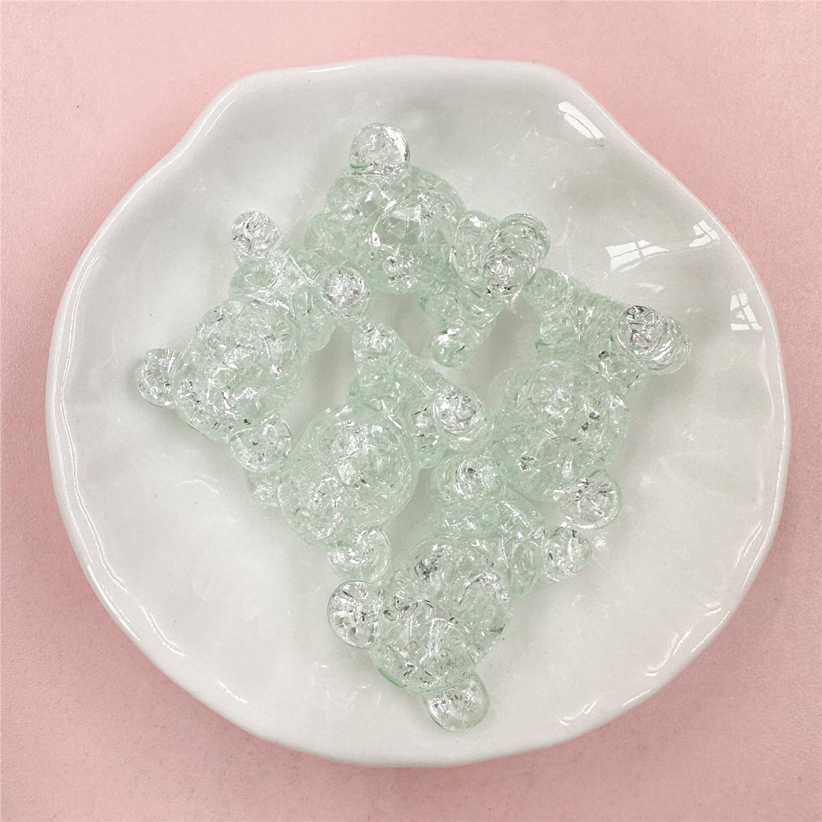 

Ожерелье ручной работы 5 шт 18,5*22,5 мм браслет акриловый модный взрывной медведь прозрачный DIY изготовление ювелирных изделий аксессуары аксессуары зелёный