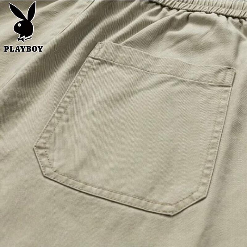 PLAYBOY Cotton Straight-Leg Casual Pants