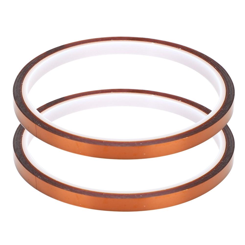 2PCS 3 High Temperature Resistant Adhesive Tape Polyimide Film Yellow Brown Accessory