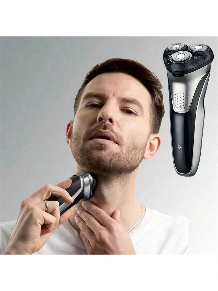 Men's rechargeable electric shaver - dry and wet shaving LED display screen, travel lock, and Father's Day gift creativity,