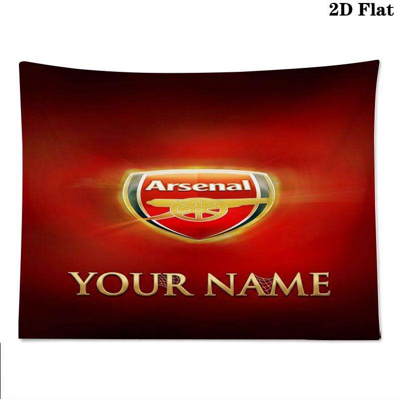 Arsenal F Custom Name Wall Tapestry Aesthetic Wall Hanging Printed Fabric Blanket Decorative Tapestries for Bedroom Living Room Home Decor