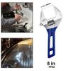 YWHWLX Adjustable Wide Adjustable Wrench, Vertical Type, for Pipes, Plumbing, and Faucet Work, 44mm Opening, Lightweight, and Multi-Function, for Repa