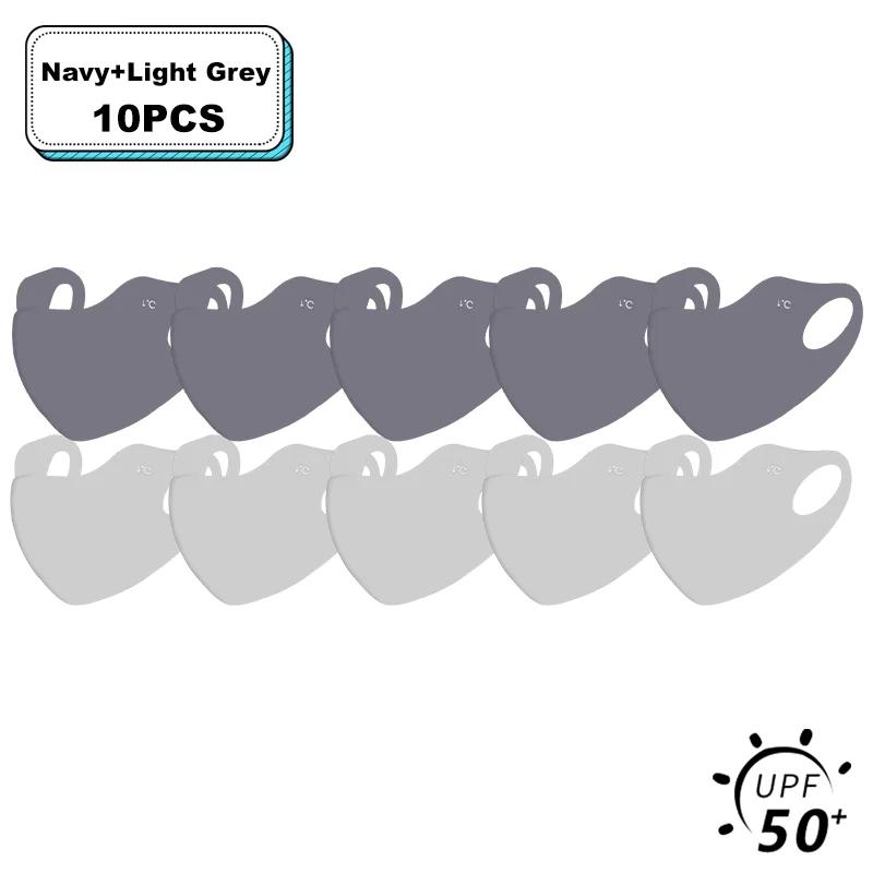 1-20 Pcs Summer UV Protection Mask 3D Ice Silk Breathable Traceless  Sunscreen Riding Mask Fashionable Hyaluronic Acid