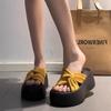 2025 Summer New Flat Bottom Half Tray Versatile Internet Celebrity Soft Bottom Slippers Spring and Summer Wear Women's Bag Head Drag