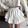 Sweet Lotus Leaf Edge Cake Skirt Spring and Summer Women Elegant Street Photo Leisure Vacation Office Commuting Flower Bud Skirt