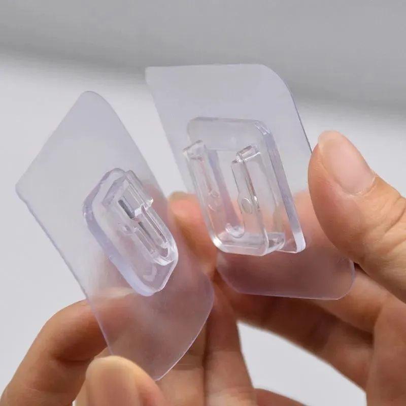 

Waterproof Self-Adhesive Hooks - No-Drill, No-Marking Kitchen & Bathroom Storage Rack OPP Bag Packed прозрачный
