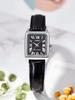 Casio - Leather Strap Black Dial Women's Quartz Watch LTP-V007L-1B