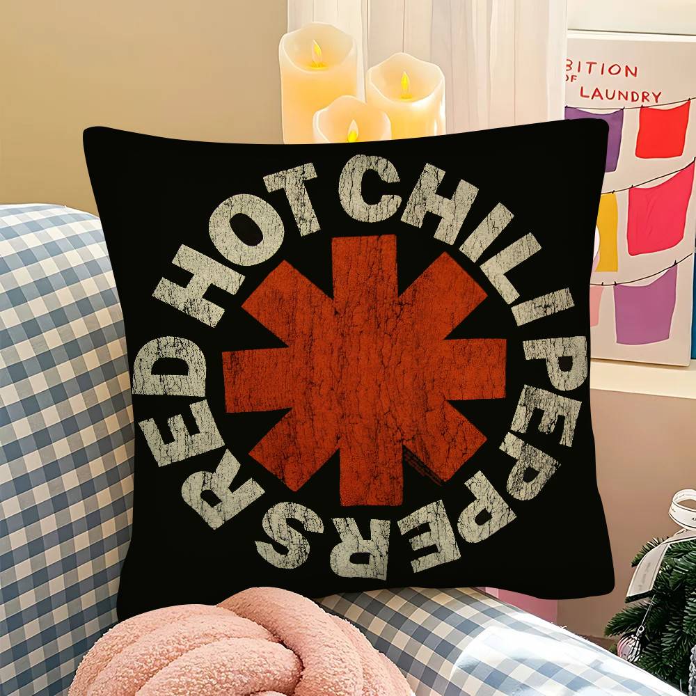 Pc Popular Rock Band Red Hot Chili Peppers Pillow Case Fashion Square Pillowcase Bedroom Sofa Room Ins Decoration Leisure