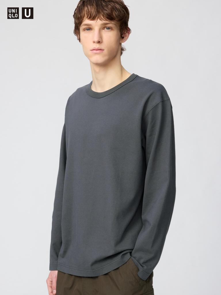 Uniqlo Japan Wash CoTTon Crew Neck T shirT