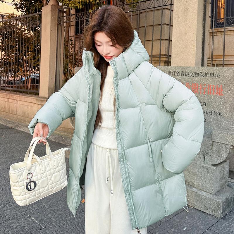 Women's Mid-length Winter Coat, Thickened Korean Style New Loose Bread Coat, Women's Cotton Coat
