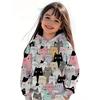 Girls Clothes Hoodies Cute Cat 3D Print Child Sweatshirt Autumn Cartoon Clothes for Children Girl Tops Fashion Children Clothes