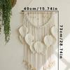 Handmade Cotton Thread Woven Wood Beads Leaf Tapestry Simple Home Bedroom B&B Wall Decoration