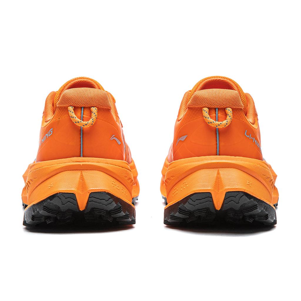 Li Ning Cushioning Slip Resistant Abrasion Resistant Rebound Low top Trail Running Shoes Unisex Burnt Orange ARNV023-2