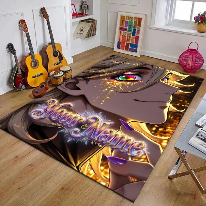 Custom douma Mat Personalized Name, Polyester Washable Indoor Entryway Rug, Gift for Christmas, Easter, Thanksgiving Day