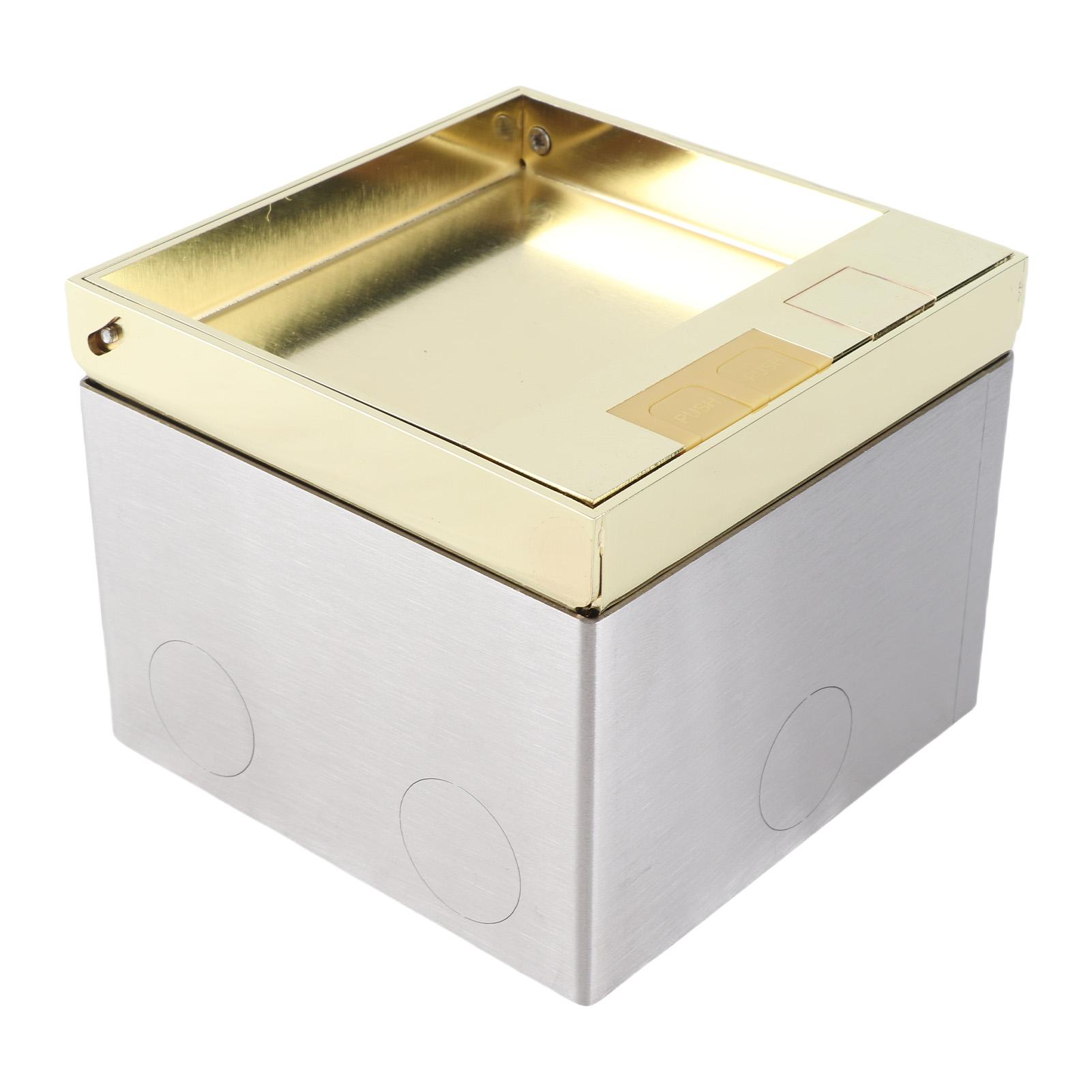 

Electrical Outlet Floor Recessed Socket 16A 4000W Gold Stainless Steel Effective Sealing for Home School