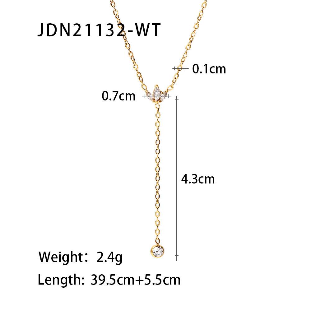 [Titanium Steel CZ Choker Necklace Light Luxury Elegant Fade Resistant Jewelry]